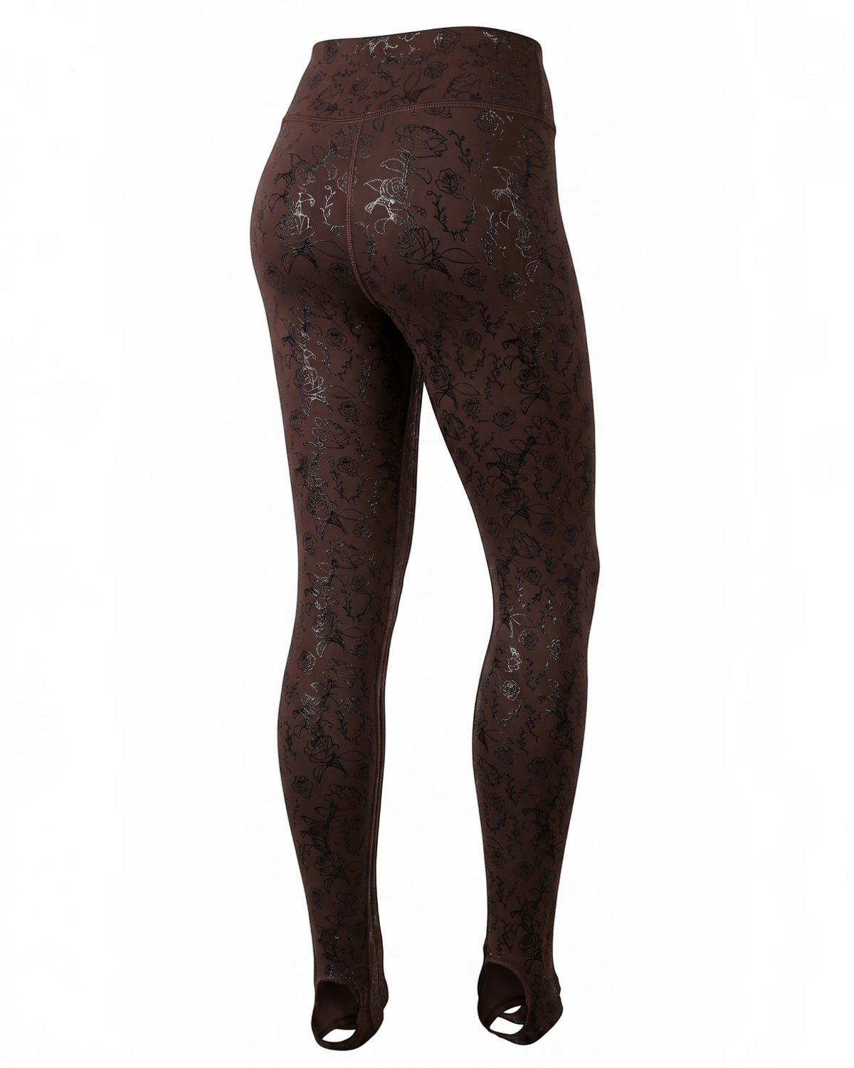 Floral grip leggings with true V front waistband for pole