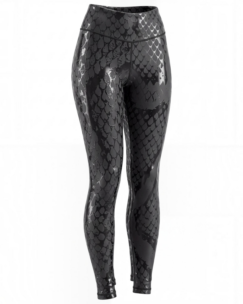 Crest Ankle grip leggings in Obsidian Venom Snakeskin