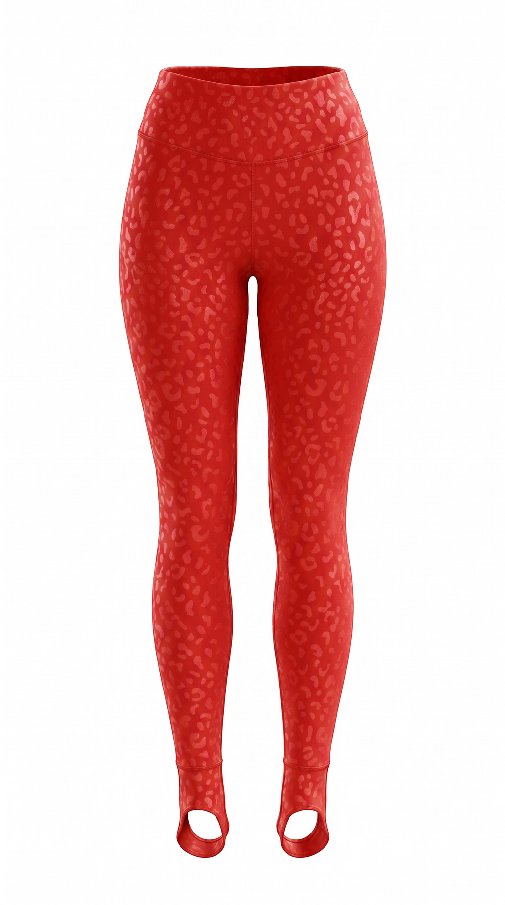 Canopy Anchor grip pole leggings with stirrup in Lava Flow leopard print