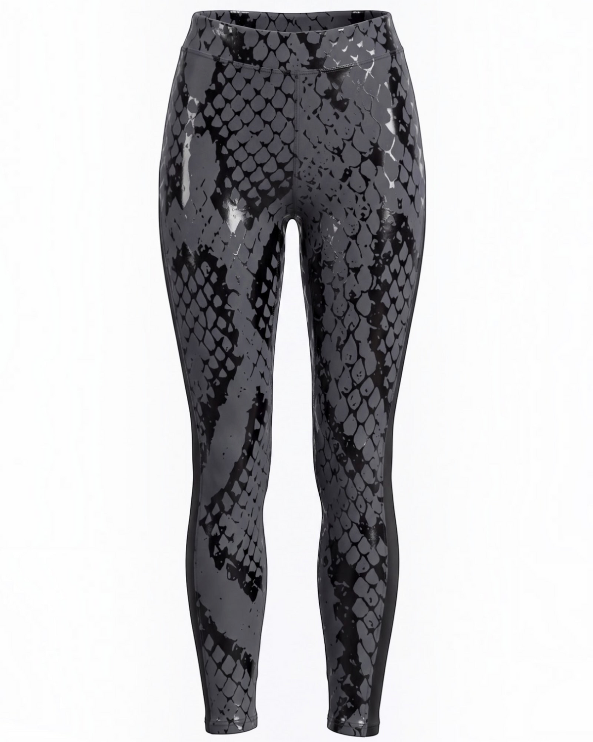 Pulse Ankle grip leggings in Storm Charcoal Venom Snakeskin