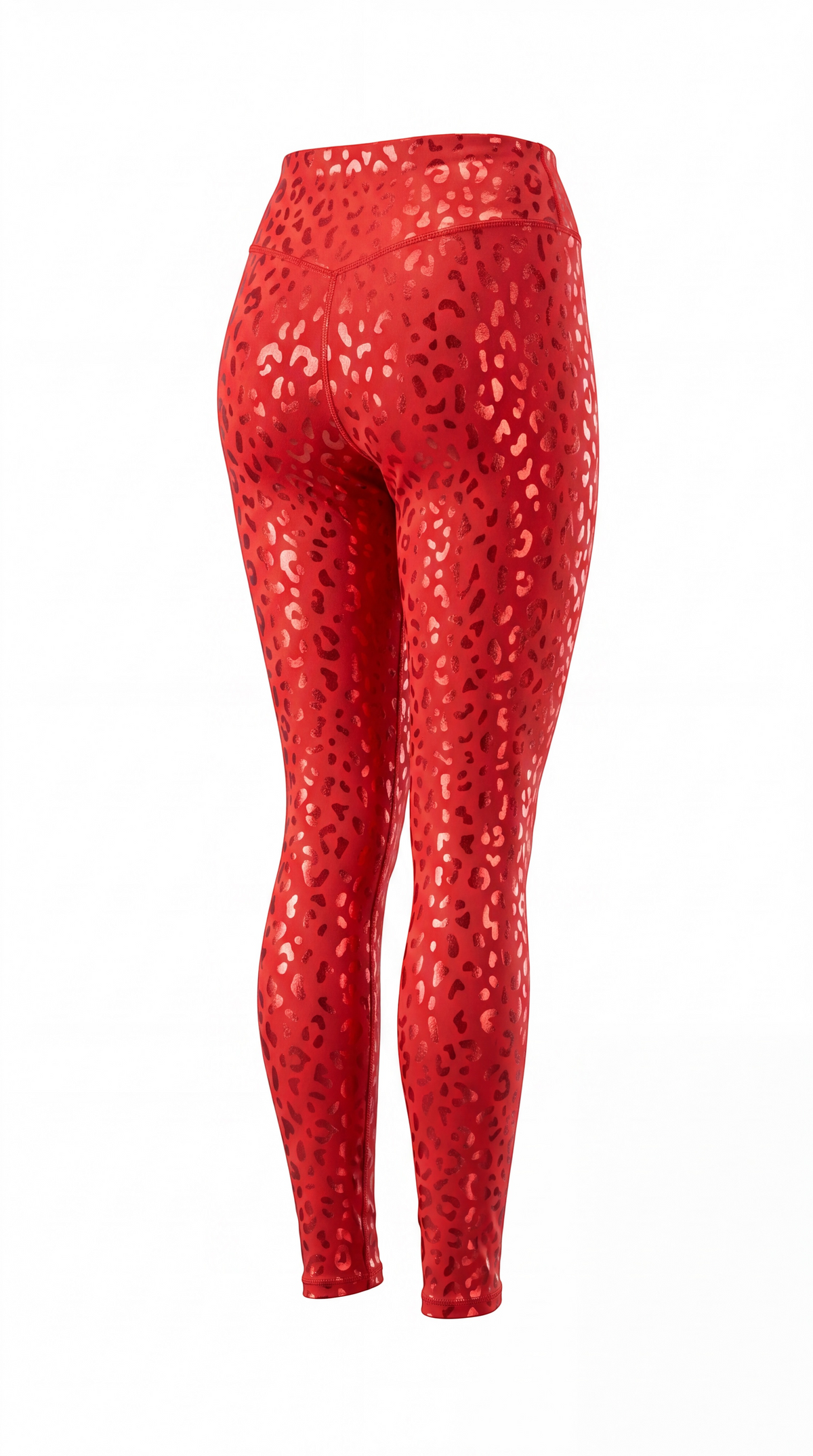Canopy Ankle grip pole leggings, no stirrup, in Lava Flow leopard print