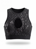 Eclipse Sports Bra - Obsidian - Venom Snakeskin
