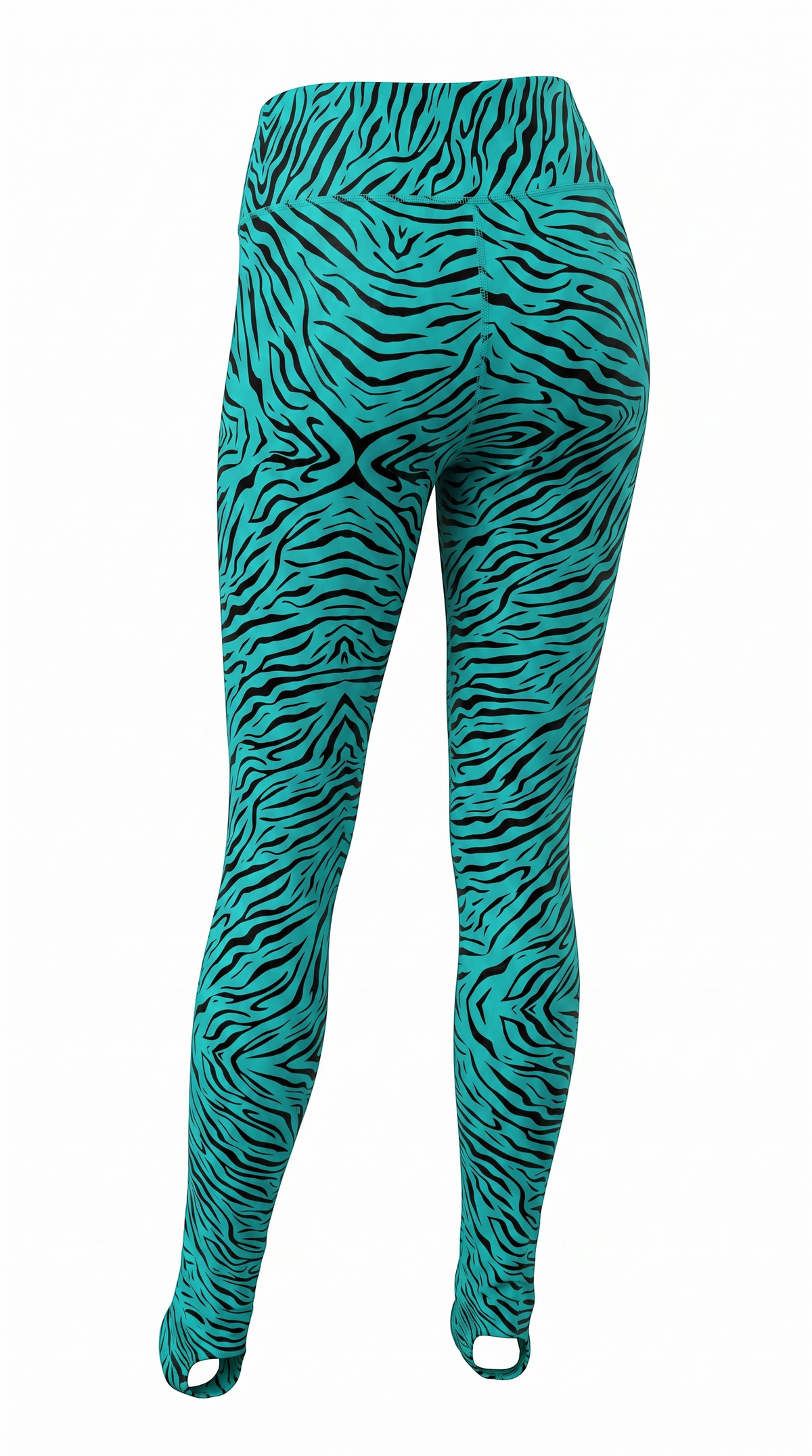 Siren Ankle grip pole leggings, no stirrup, in Alexandrite liquid zebra print
