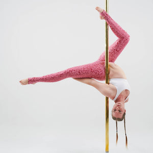 pole dancer in sfh sticky ivy leggings in rose